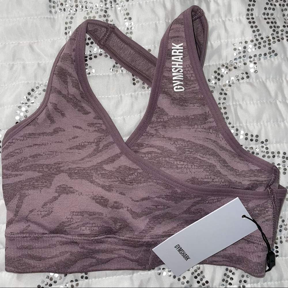 GYMSHARK ADAPT ANIMAL SEAMLESS SPORTS BRA PURPLE